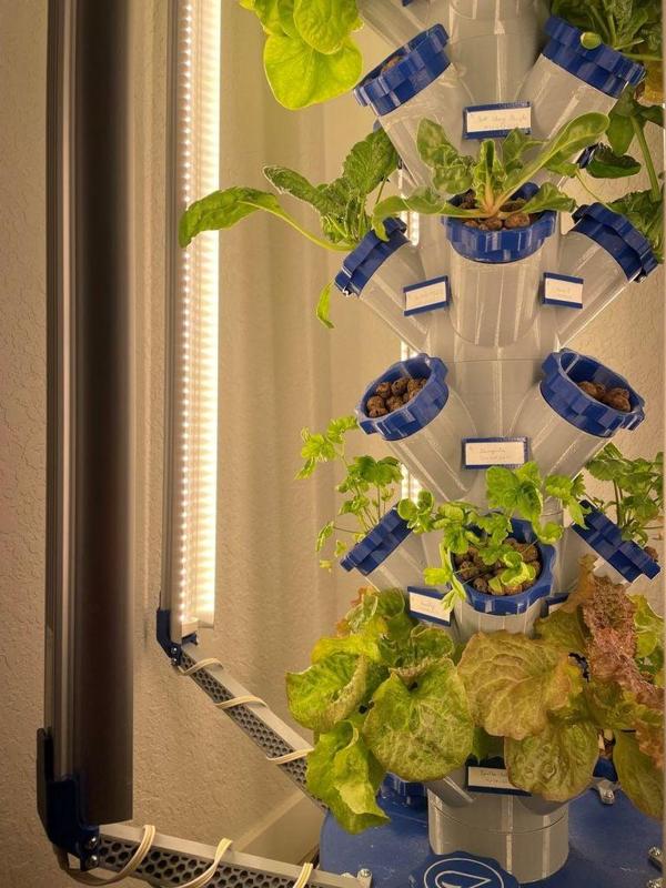 Modular Hydroponics Tower w/ Grow Lights