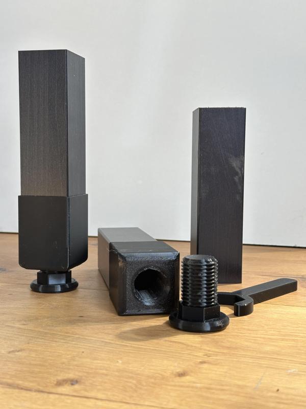 Ikea Lack adjustable feet for shortened legs