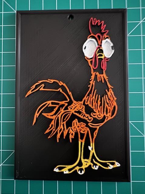 The Crazy Chicken Placard