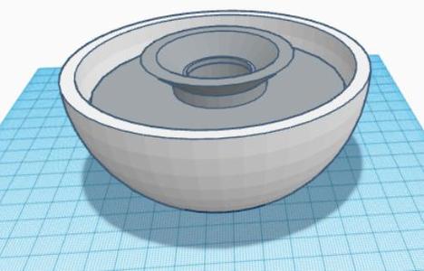 snack bowl with hole for shells