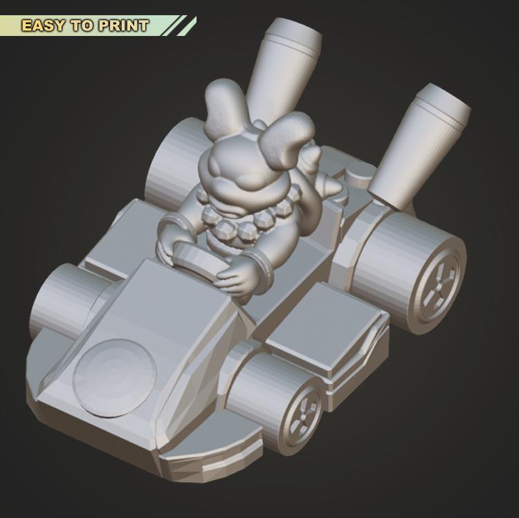 Mario Kart - Koopa Wendy - (EASY TO PRINT - NO SUPPORT)