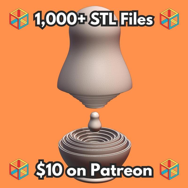 10-Layer Nested Russian Doll Set Matryoshka MineeForm FDM 3D Print STL File