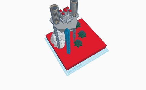 floating island with castle