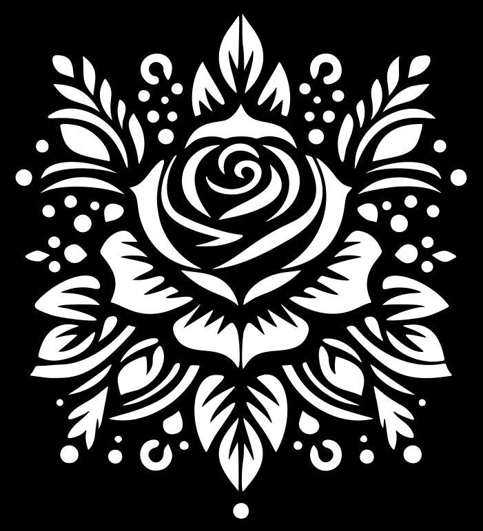 Stencil: Rose 2