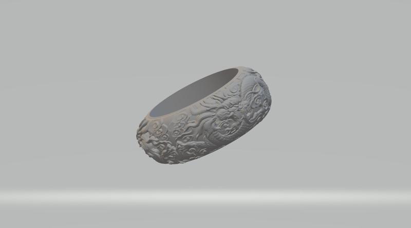 Dragon Ring 3D Model 3D print model