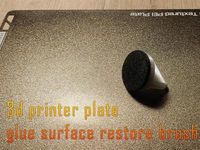 3d printer plate glue surface restore brush