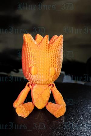 Crochet Knitted Articulated Groot