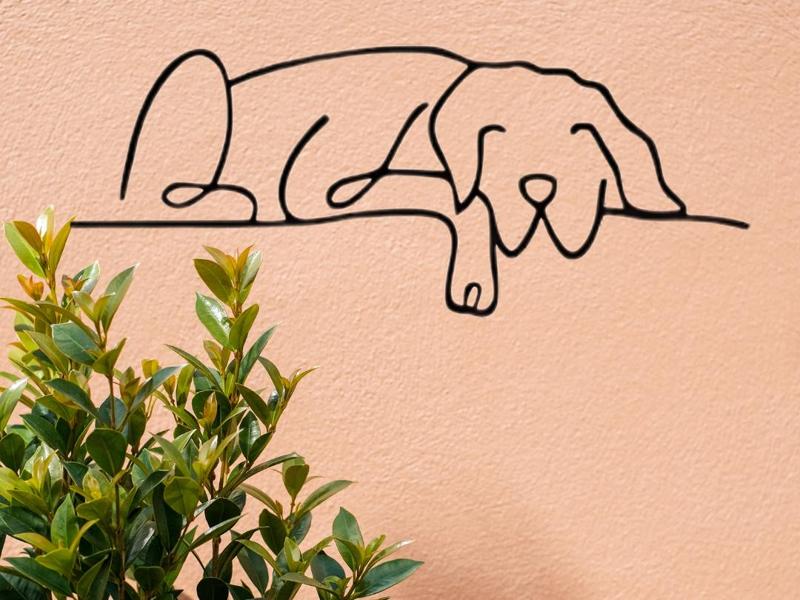 Dog Minimalist Line Art 21 inches