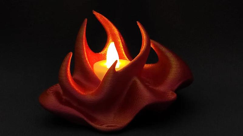 Fire - LED tea light holder - No supports   