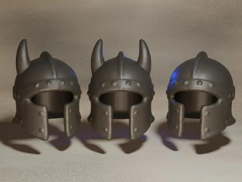 Metal Helmet Variants + Gorget   