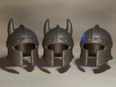 Metal Helmet Variants + Gorget   