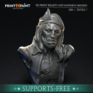 Zombie Bard Bust