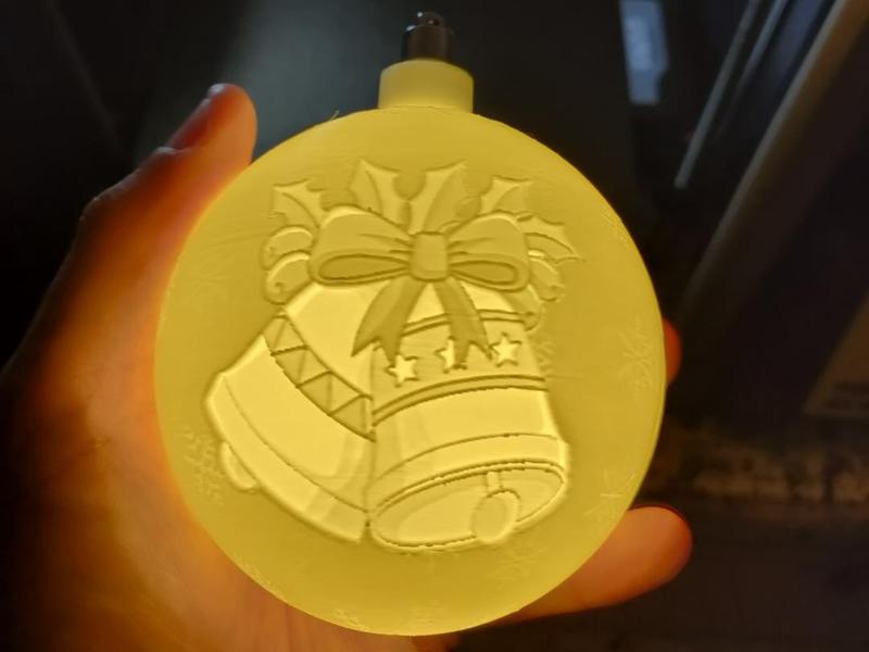 Christmas ball with bell candy and tree decoration