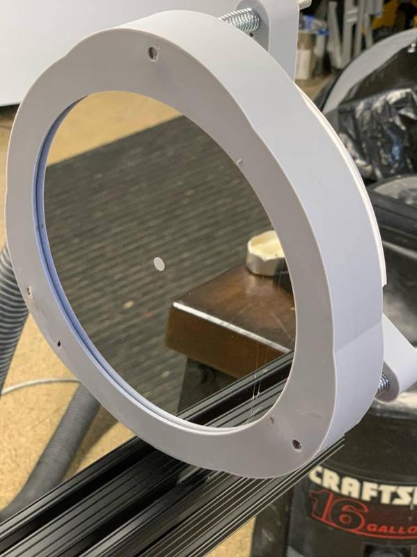 160mm mirror mount for Schilieren photography rig.