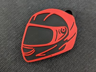 Motorcycle helmet keychain
