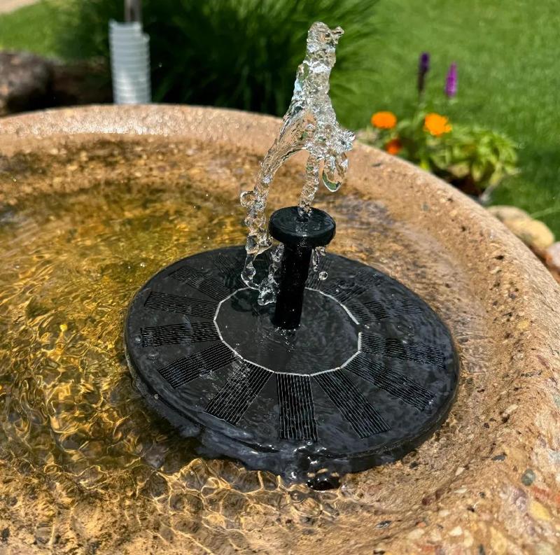 Solar Birdbath Fountain Cap   