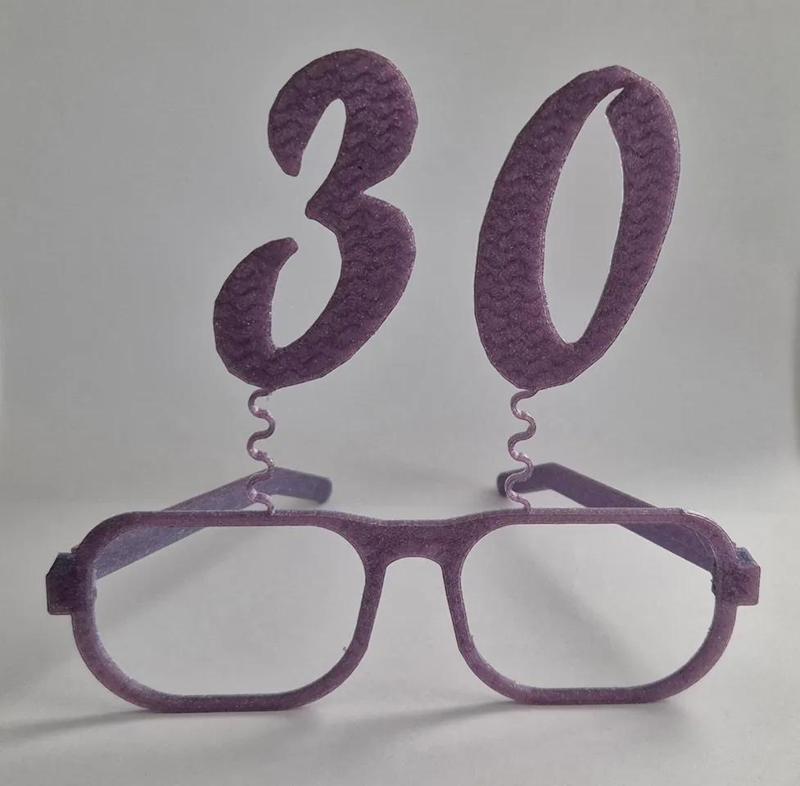 30 Years Happy Birthday Bobbleheands Glasses - Occhiali a molla   