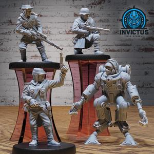 Genesis Trooper Set / Human Soldier / World War Officer / Brave Assassin / Cyberpunk Warrior / Steampunk Headhunter / Humanoid Invasion Army / Trooper Attack / Sci-Fi Encounter