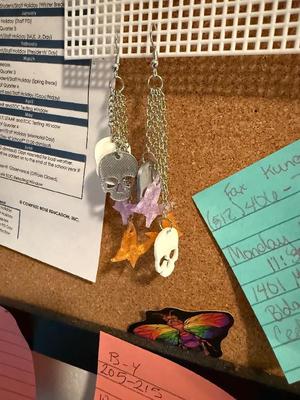 Butterflies and Skulls earrings   