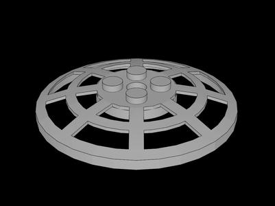Lego Compatible (4285a.dat) Dish  6 x  6 Inverted Webbed Type 1   