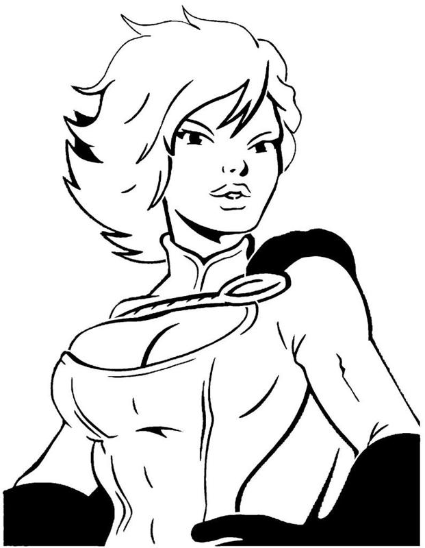 Power Girl stencil 3