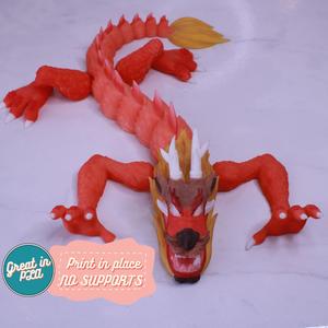 Dragon Cartoon: 3D Printed Magic