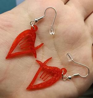 Harp earrings/keychain