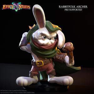 Rabbitfolk Archer Miniature, Pre-Supported