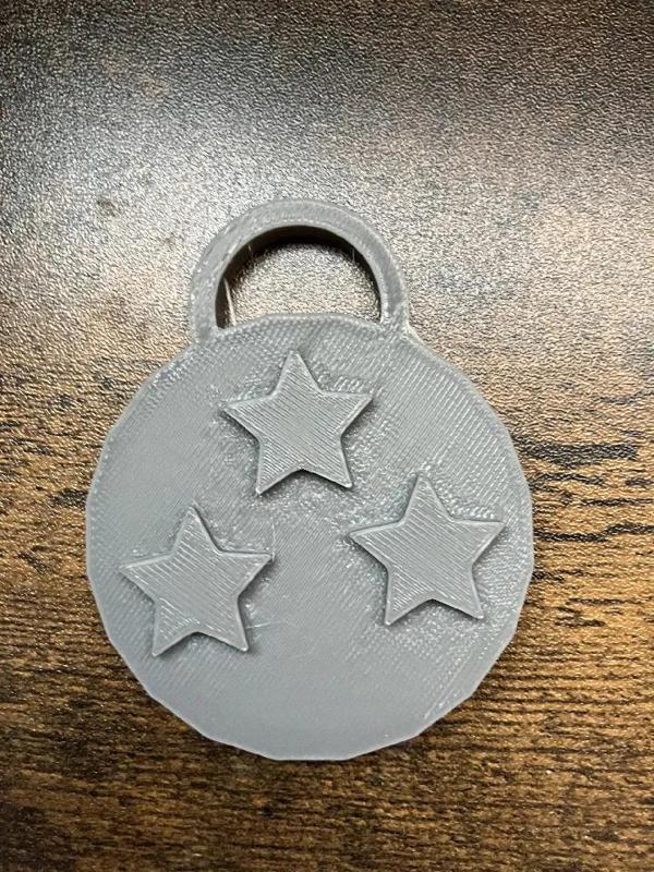 medal with 3 stars   