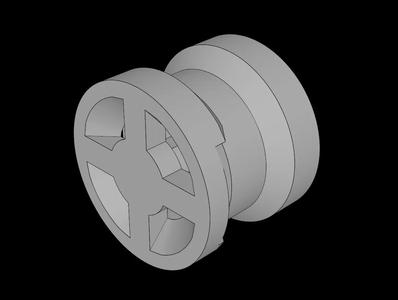 Lego Compatible (34337.dat) Wheel Rim  6.4 x  8 with Slot   