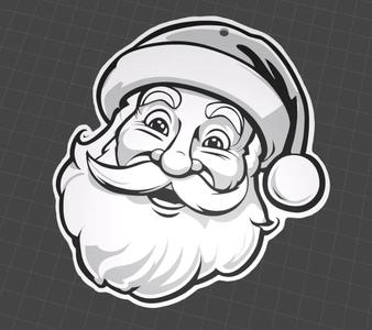 Santa II decoration .3mf .stl colors x3   