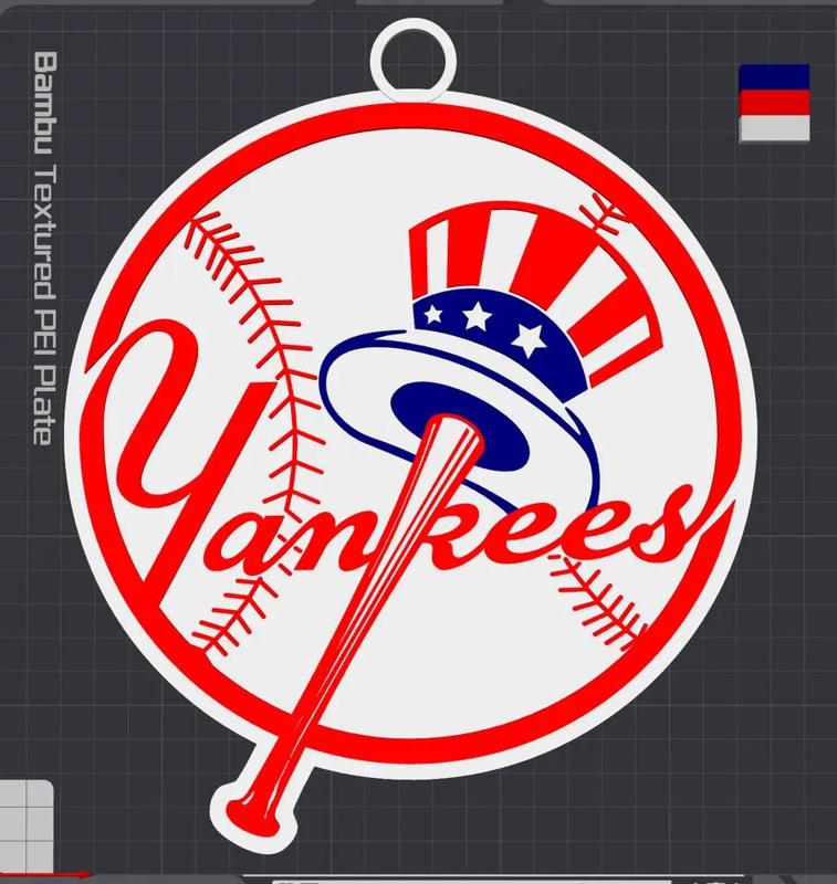New York Yankees Retro Oversized Necklace Logo   