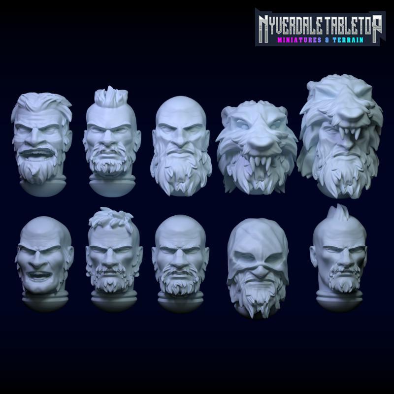 Viking & Wolf Heads