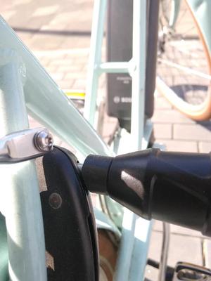 Plug in bicycle chain protector   