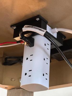 Power Strip/Supply Tower Bracket Under Desk   