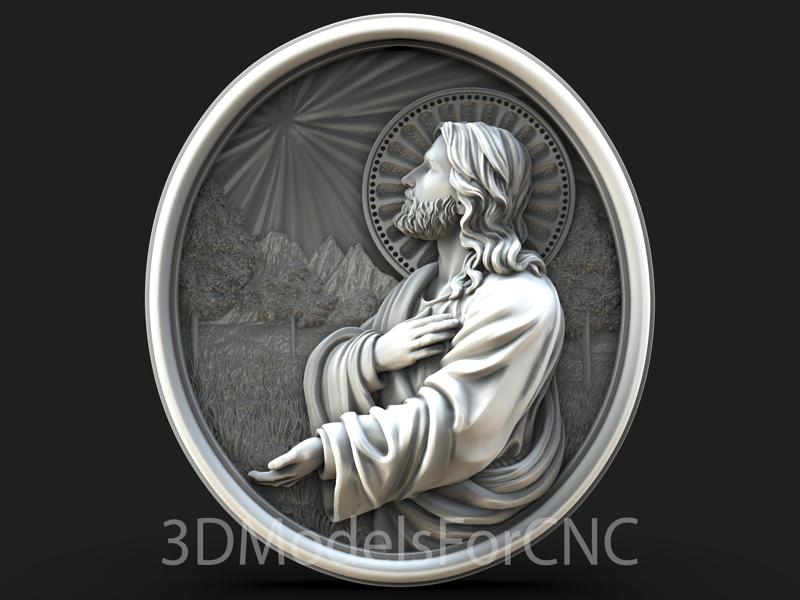 3D Model STL File for CNC Router Laser & 3D Printer Jesus 2