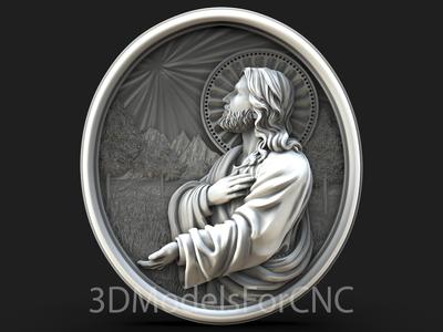 3D Model STL File for CNC Router Laser & 3D Printer Jesus 2