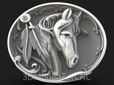3D Model STL File for CNC Router Laser & 3D Printer Horse Head 7