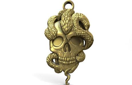 Snake skull pendant 1