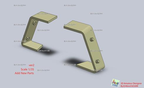 Tiger tank Smoke launcher brackets.(STL-35)