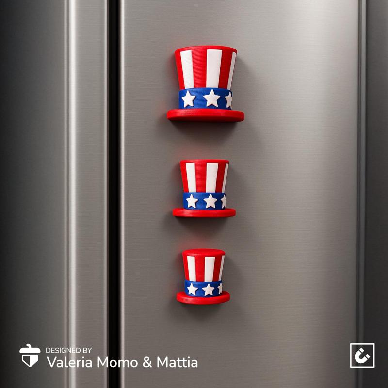 Uncle Sam 🇺🇸 Hat Magnets 🧲 - 4th of July Edition 🎩💰
