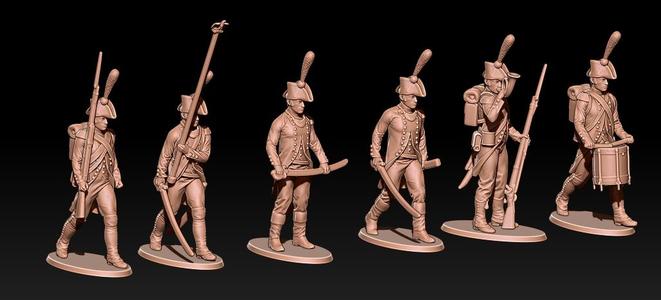 Napoleonic french command in bicorne