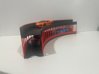 hot wheels double track bridge 90*