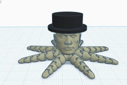 Rocktopuss with top hat   