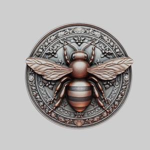 Bee Animal Head Bee Animal Medallion for CNC Router Laser & 3D Printer