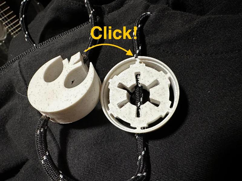 Star Wars imperial vs rebel drawstring beads   