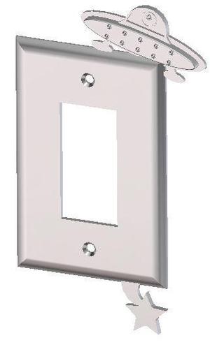Light Switch Cover Plate-Alien Ship