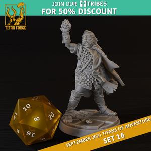 Human Male Cleric - RPG Hero Character D&D 5e - Titans of Adventure Set 16