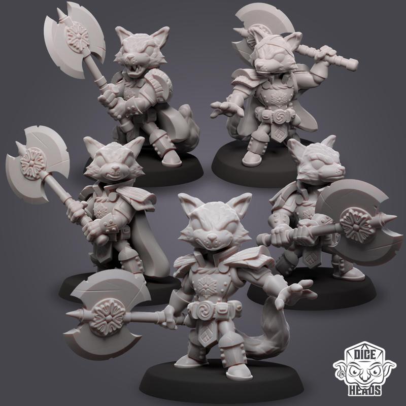 Fox Fighters (25mm 10x variants) (pre-supported included)