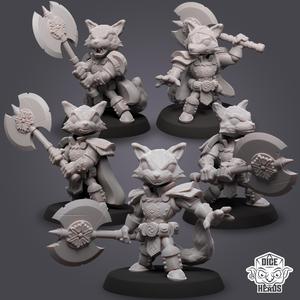 Fox Fighters (25mm 10x variants) (pre-supported included)